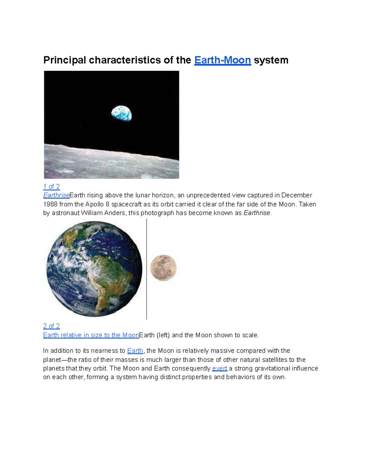 Earth-Moon System: Characteristics, Phases, and Eclipses - Studocu