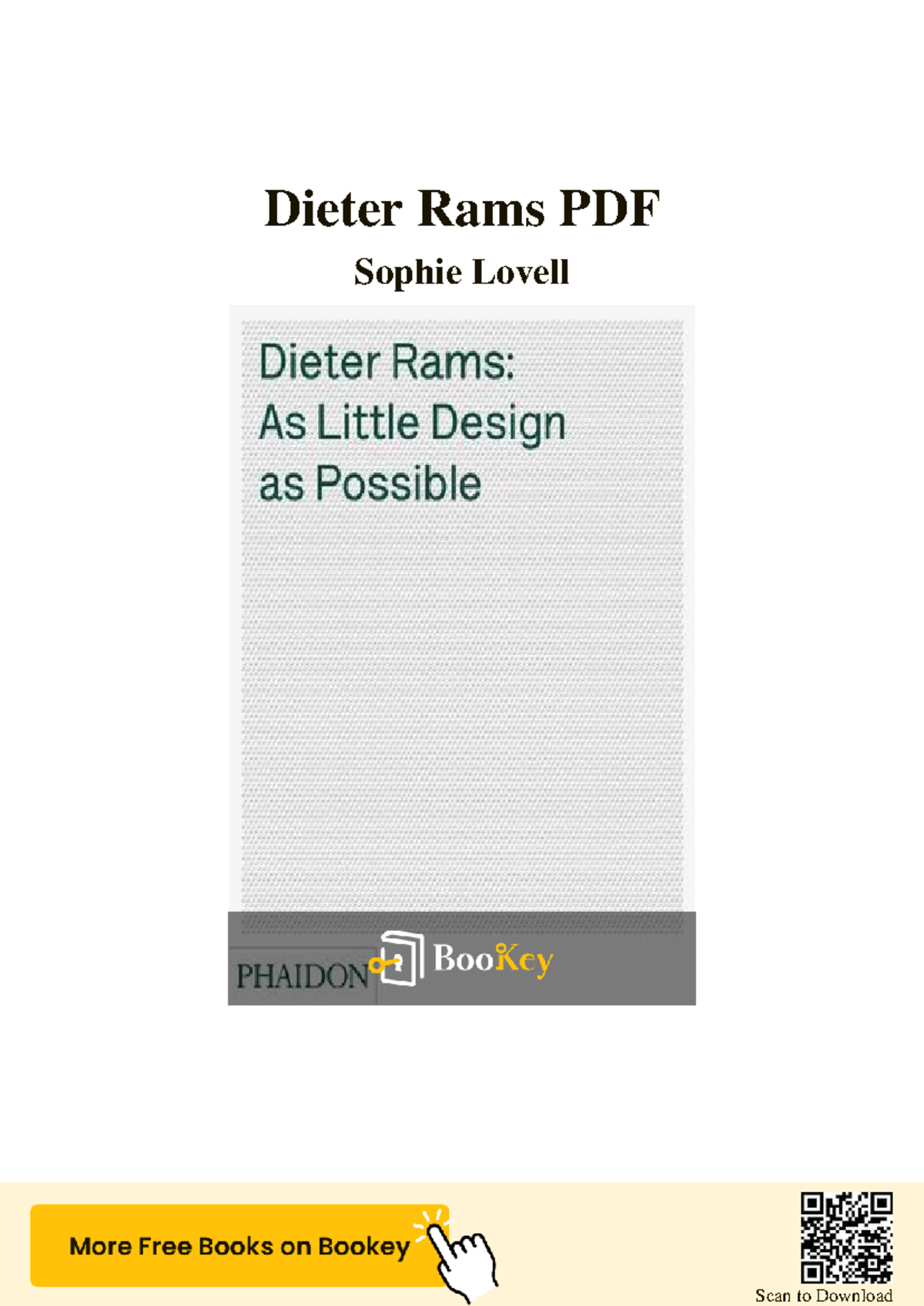 Dieter Rams: Timeless Design Principles & Legacy - PDF Summary - Studocu