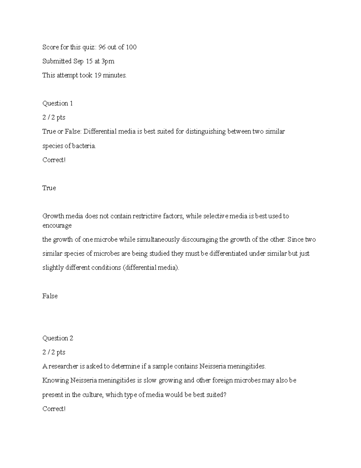 Portage Micro 171 Module 4 Quiz Results and Analysis - Studocu