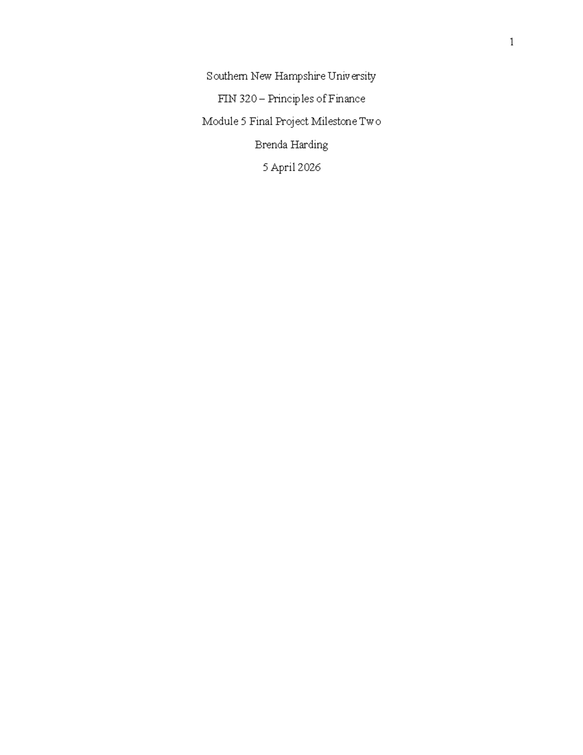 FIN 320 Module 5 Final Project Milestone Two Analysis of JNJ Financial ...