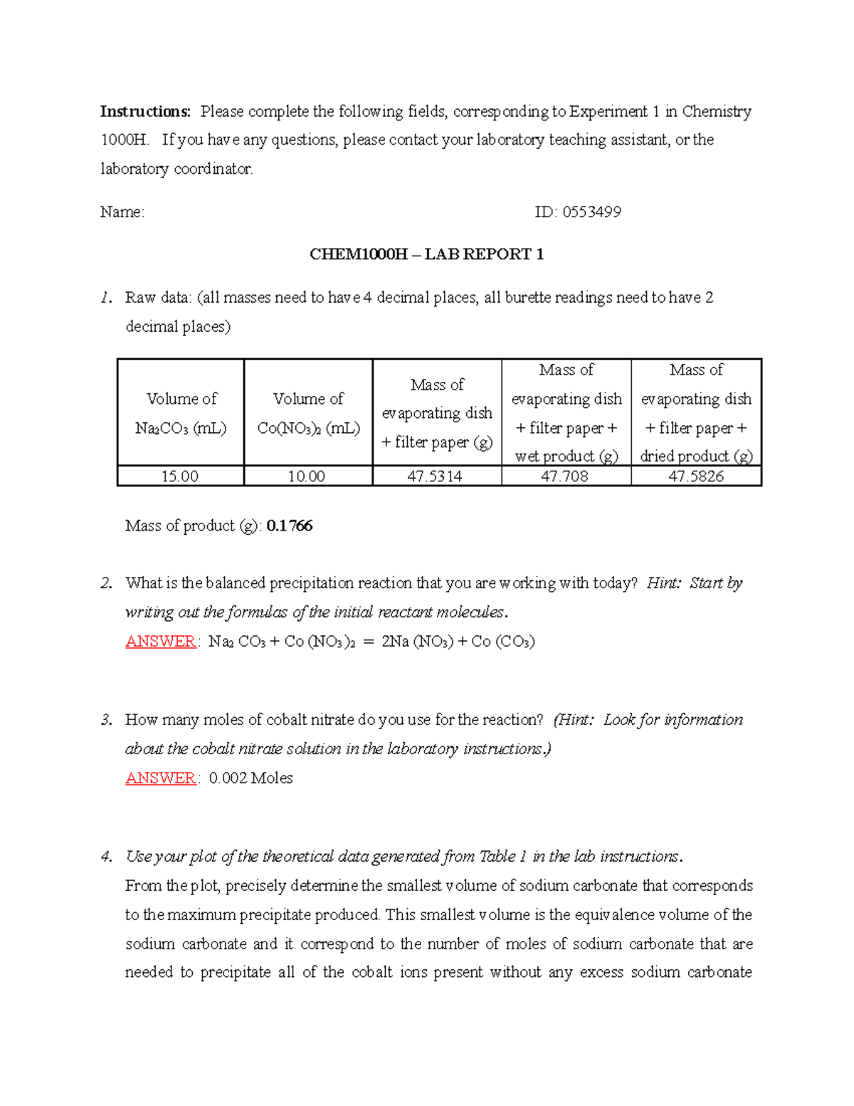 Chem Lab Report 1 - Instructions: Please complete the following fields ...