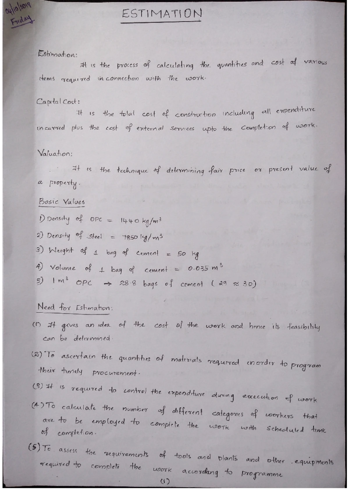 Quantity surveying part 2 - MEASUREMENT OF QUANTITIES Rules For ...