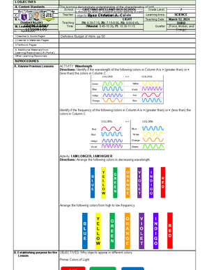 Characteristics-of-lightgood - I. OBJECTIVES A. Content Standards The ...