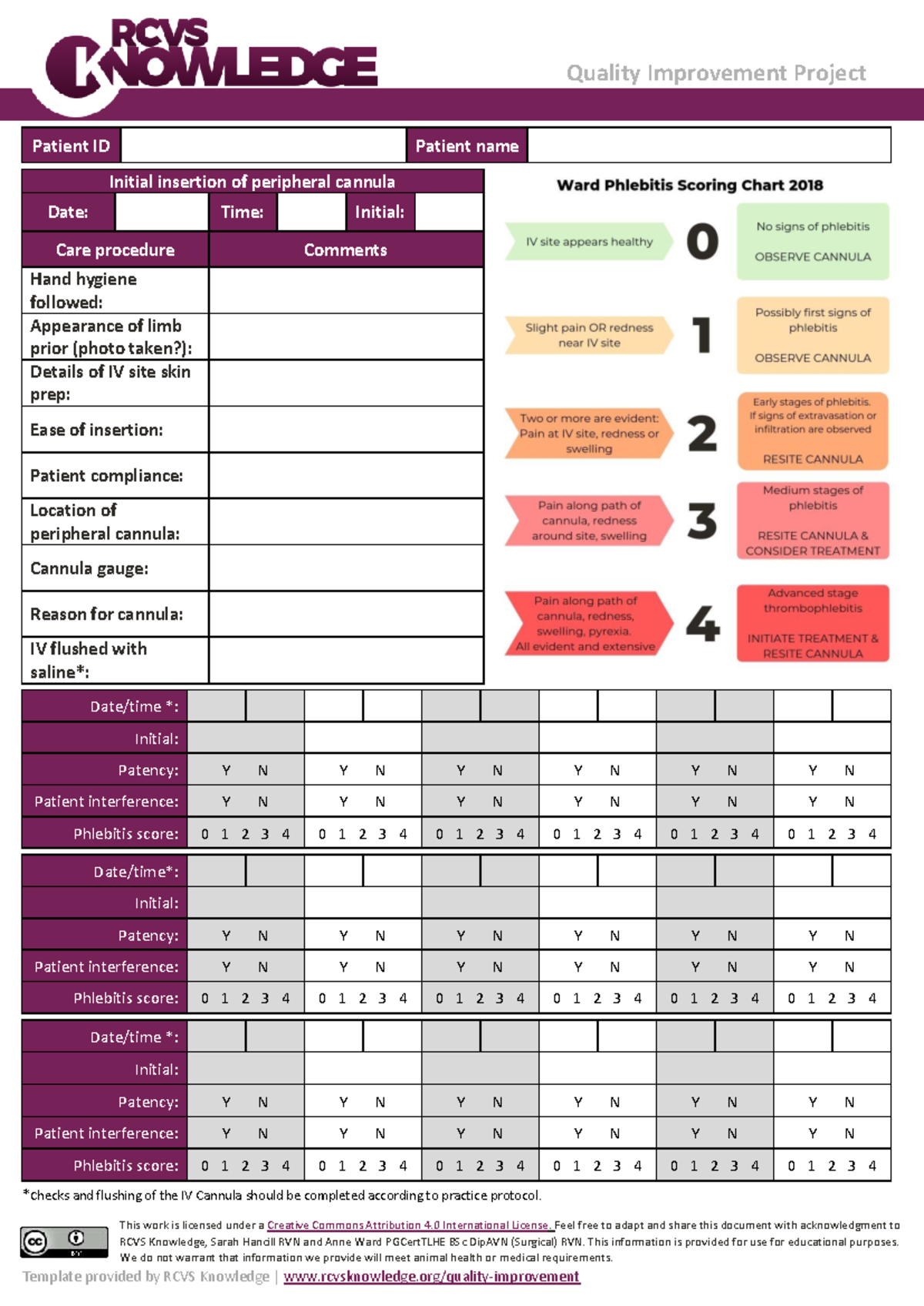 Iv Phlebitis Score