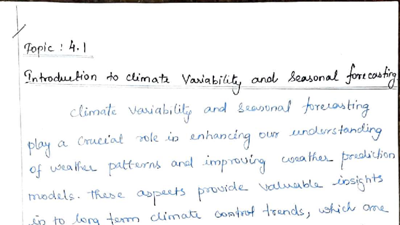AI3021 Unit 4 Lecture Notes: Climate Variability & Seasonal Forecasting ...