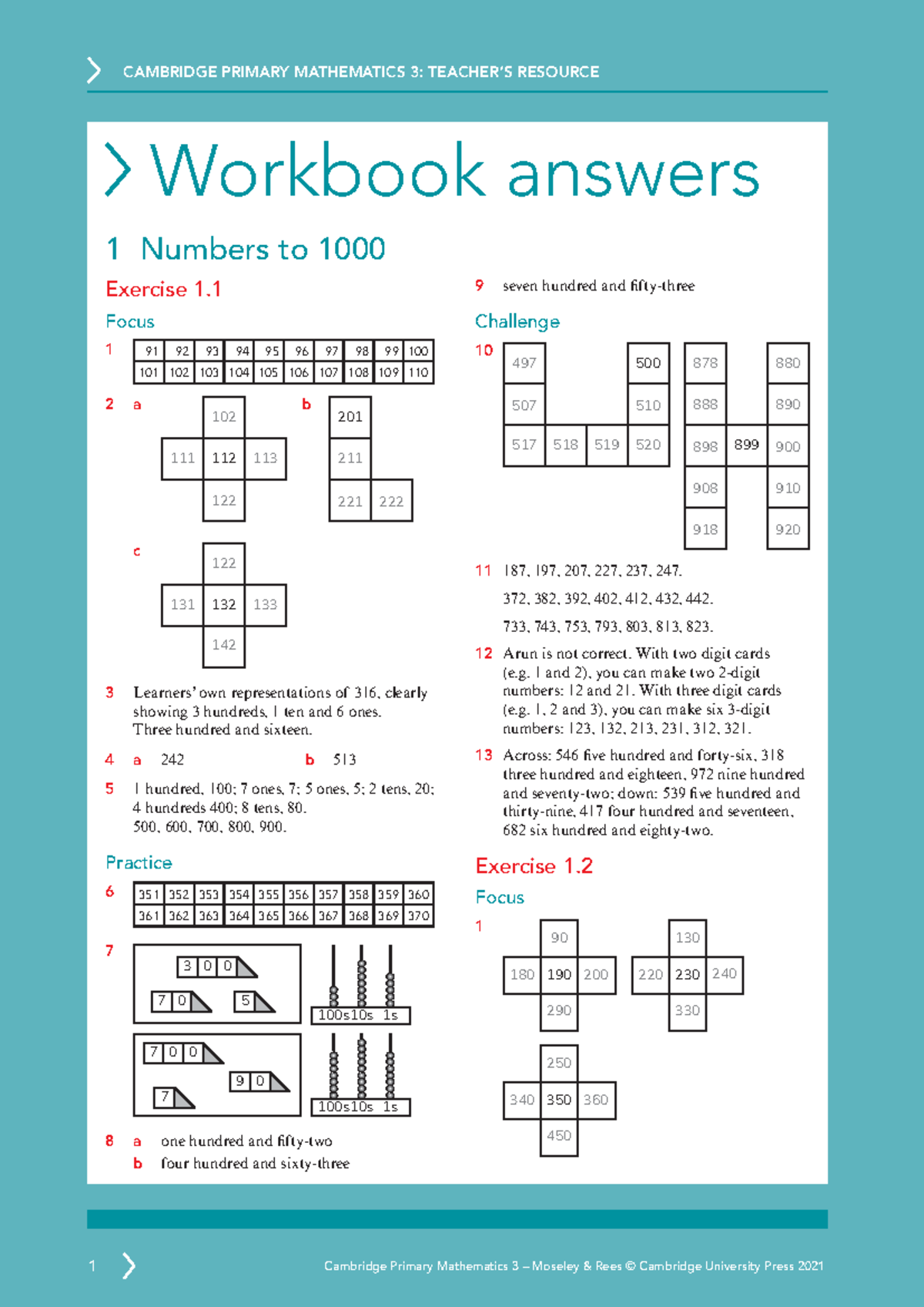 Maths Workbook Answers: Exercises and Solutions to 1000 - Studocu