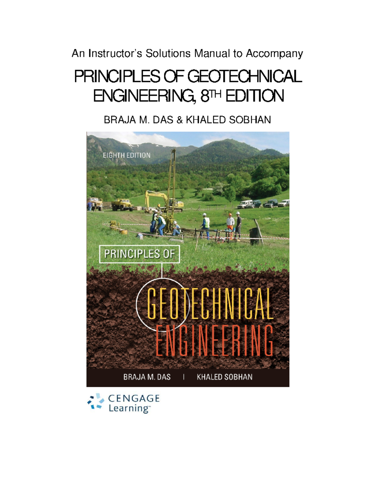 Instructor Solutions Manual for Principles of Geotechnical Engineering ...