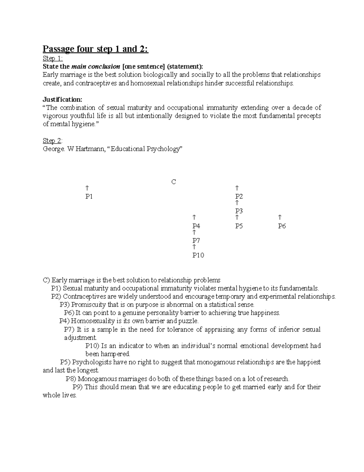 Step 1 and 2 passage analysis homework - Passage four step 1 and 2 ...