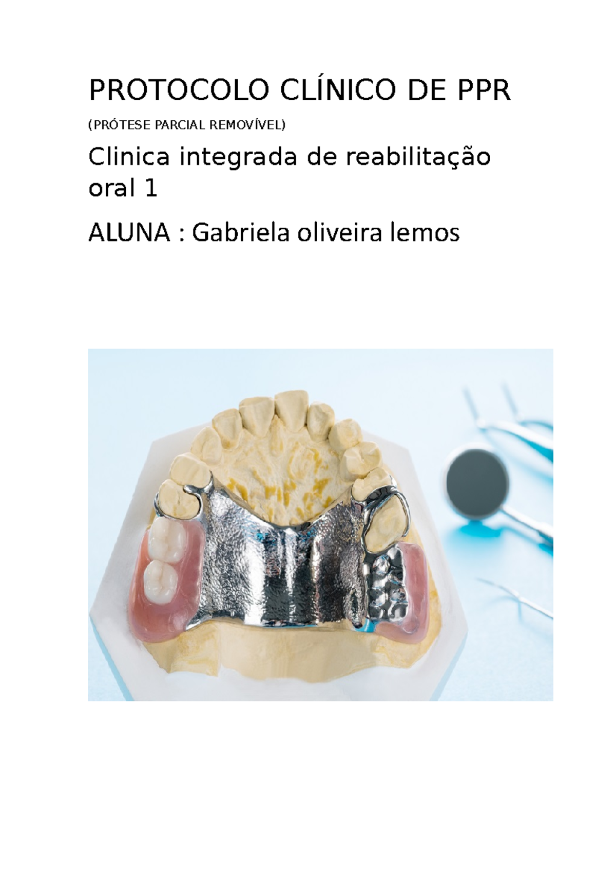 Protocolo Clínico PPR: Orientações e Procedimentos Essenciais - Studocu