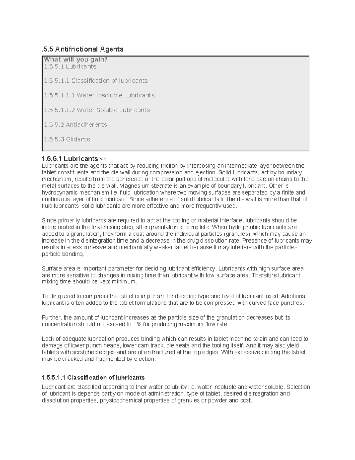 Tablet Glidants and Lubricants Overview - Jaipur National University