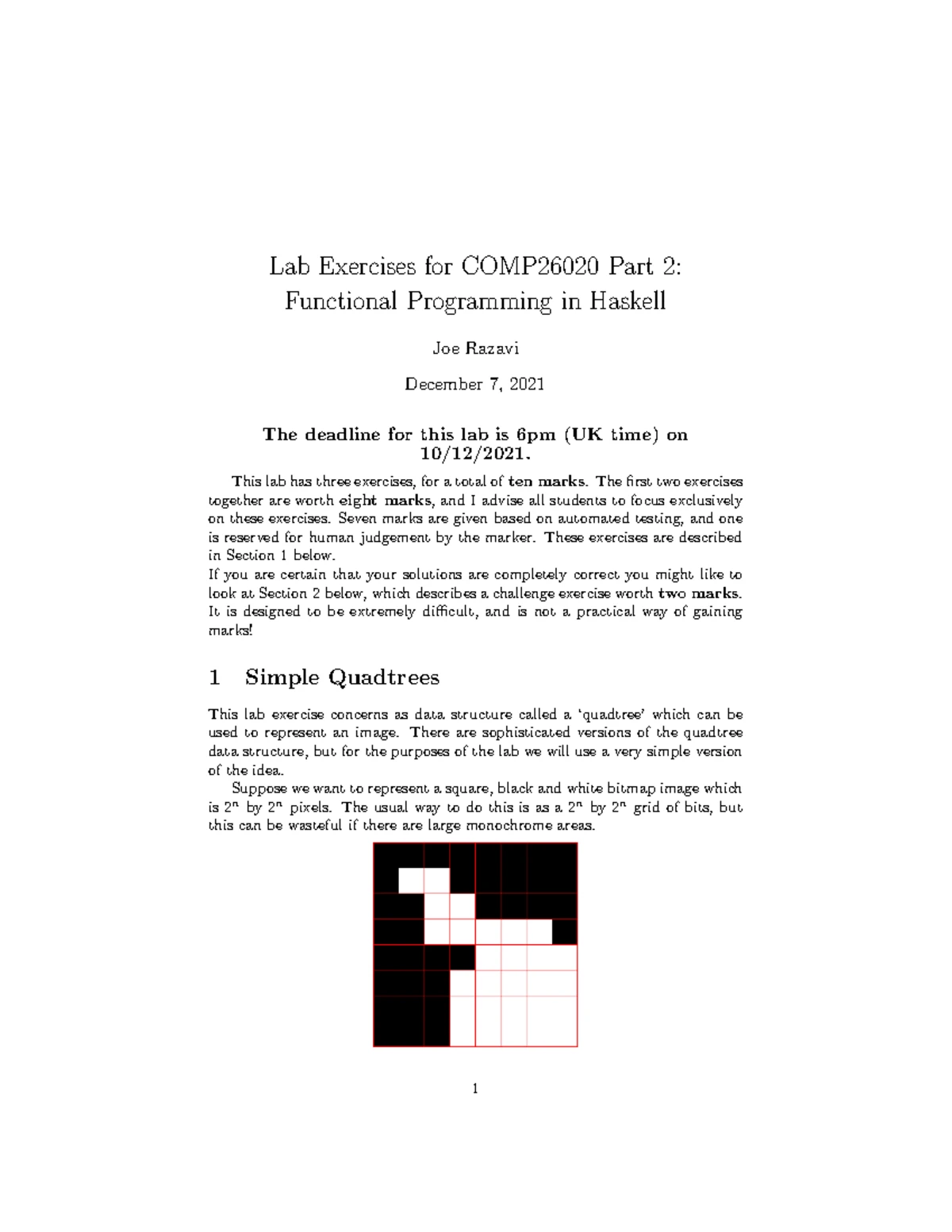 Lab Exercises for COMP26020 Part 2: Functional Programming in Haskell ...