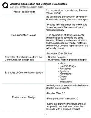 VCD 101: Essential Terminology in Visual Communication Design - Studocu