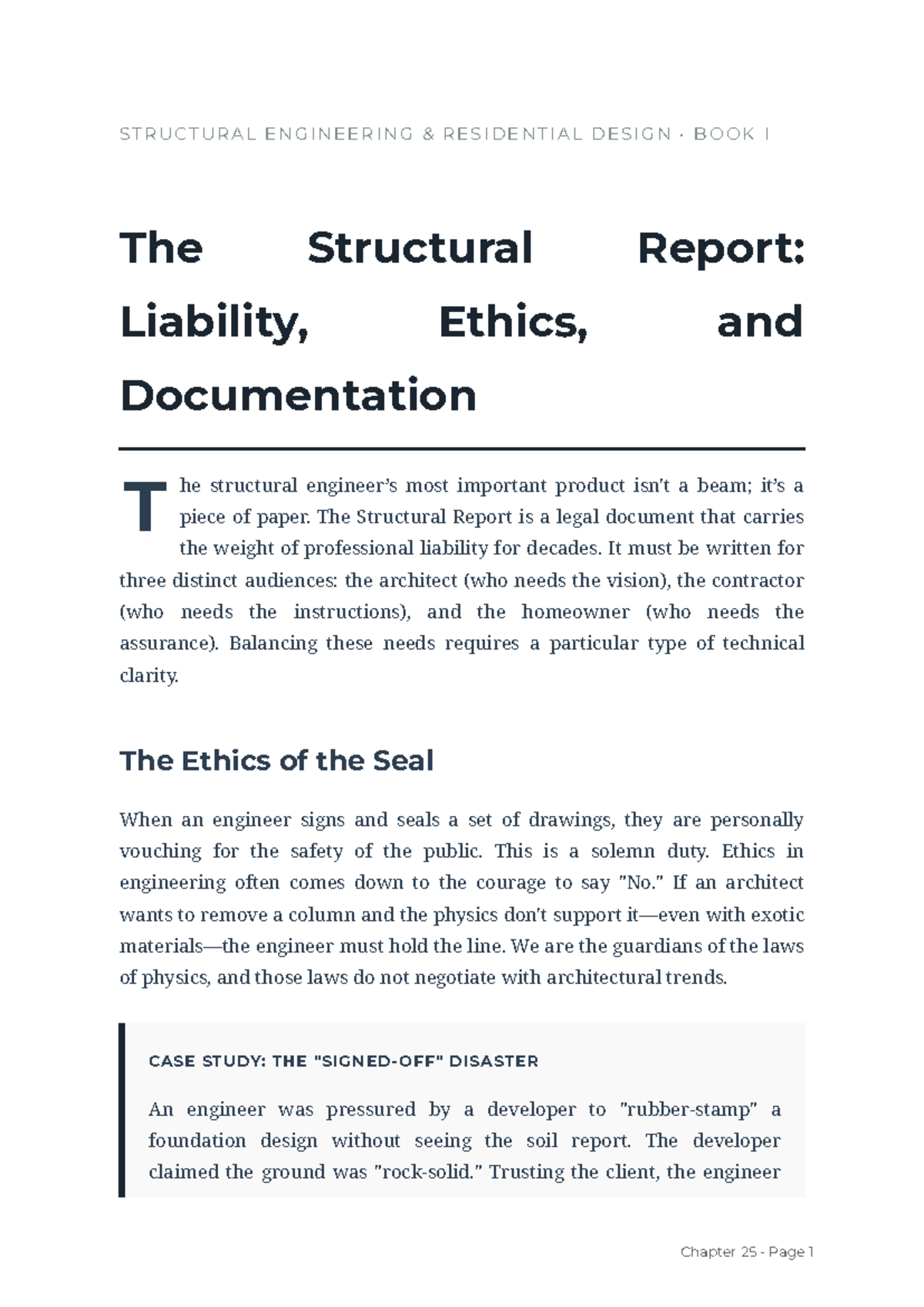 Chapter 25: Structural Reports & Ethics in Engineering Design - Studocu