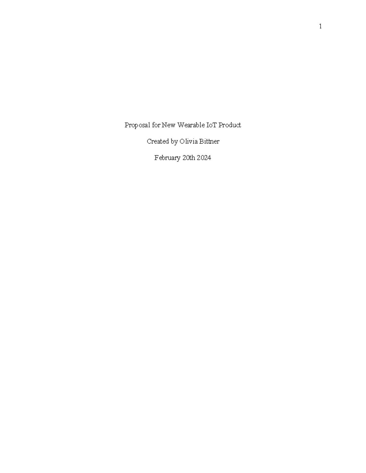 DAT 260 Project Two: Proposal for a Revolutionary Wearable IoT Device ...
