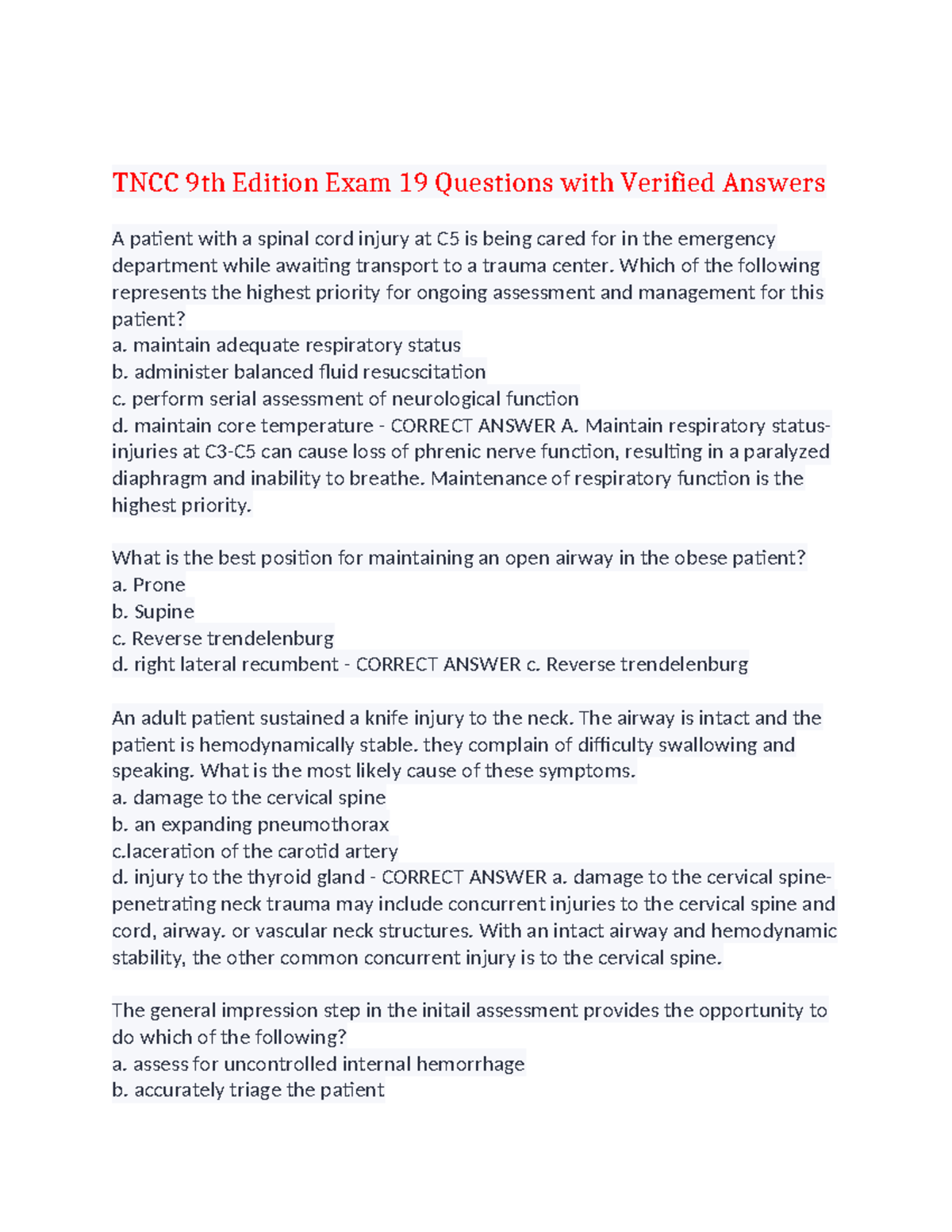 健康・医学 Answers to Everyday Questions NR 507 MIDTERM EXAM 2 – QUESTION AND ANSWERS[NR 507 Week 4