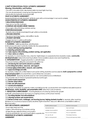 ASL 101: Performance-Based Assessment and Student Competencies - Studocu