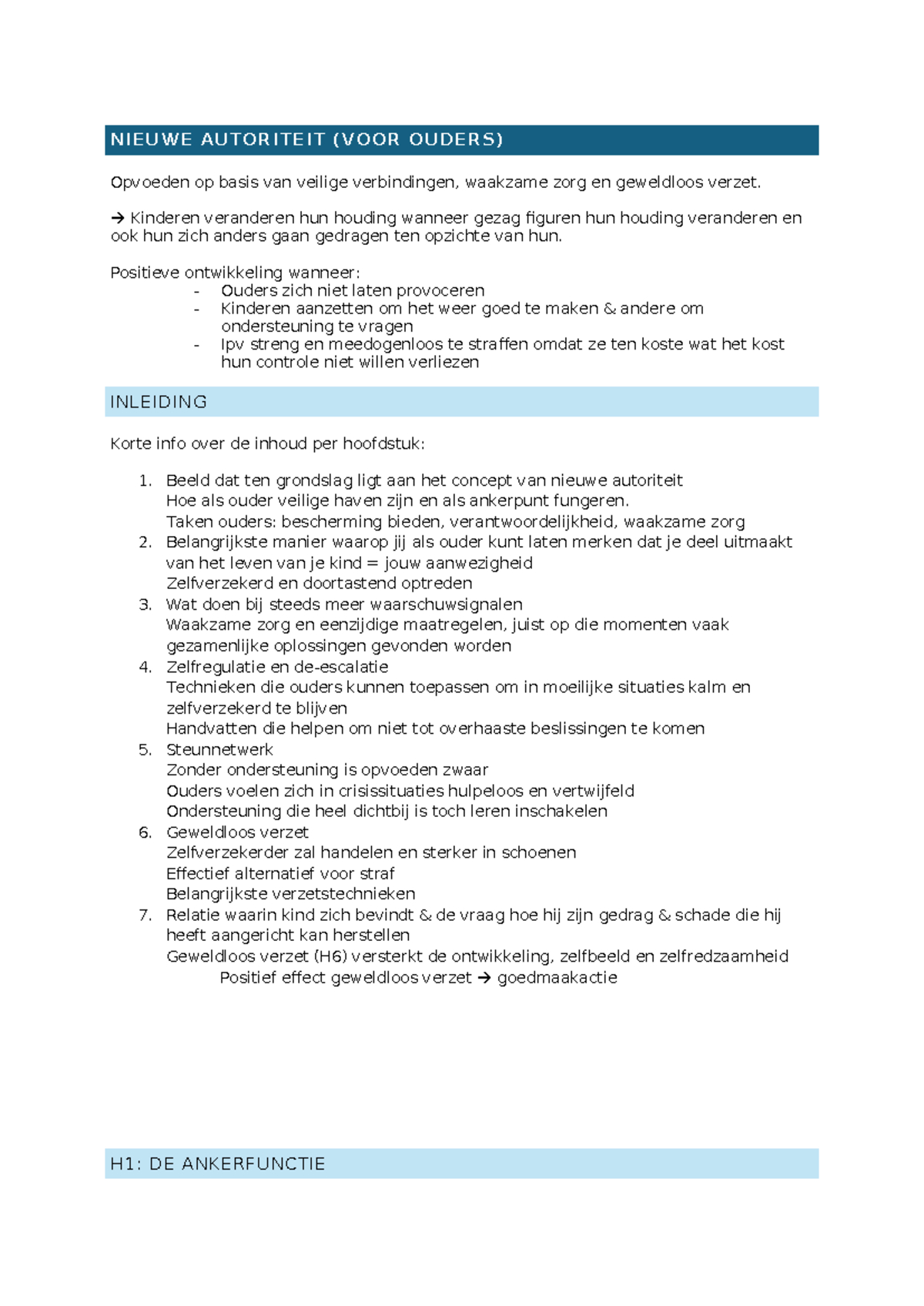 NIEUWE AUTORITEIT (VOOR OUDERS): Opvoeden met Geweldloos Verzet en ...