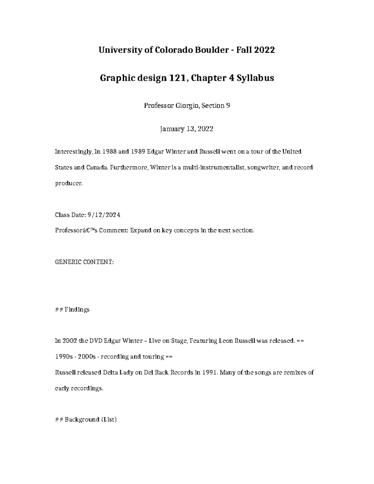 Graphic Design 121: Chapter 4 Presentation Overview - Studocu