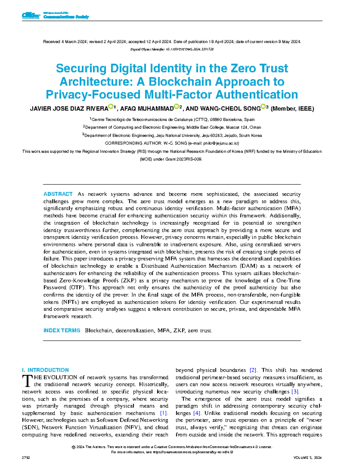Securing Digital Identity in Zero Trust Architecture: A Blockchain ...