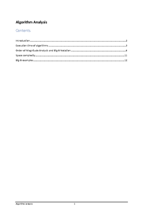 Appendix A - Algorithm Analysis - 10 APPENDIX A: INTRODUCTION TO ...