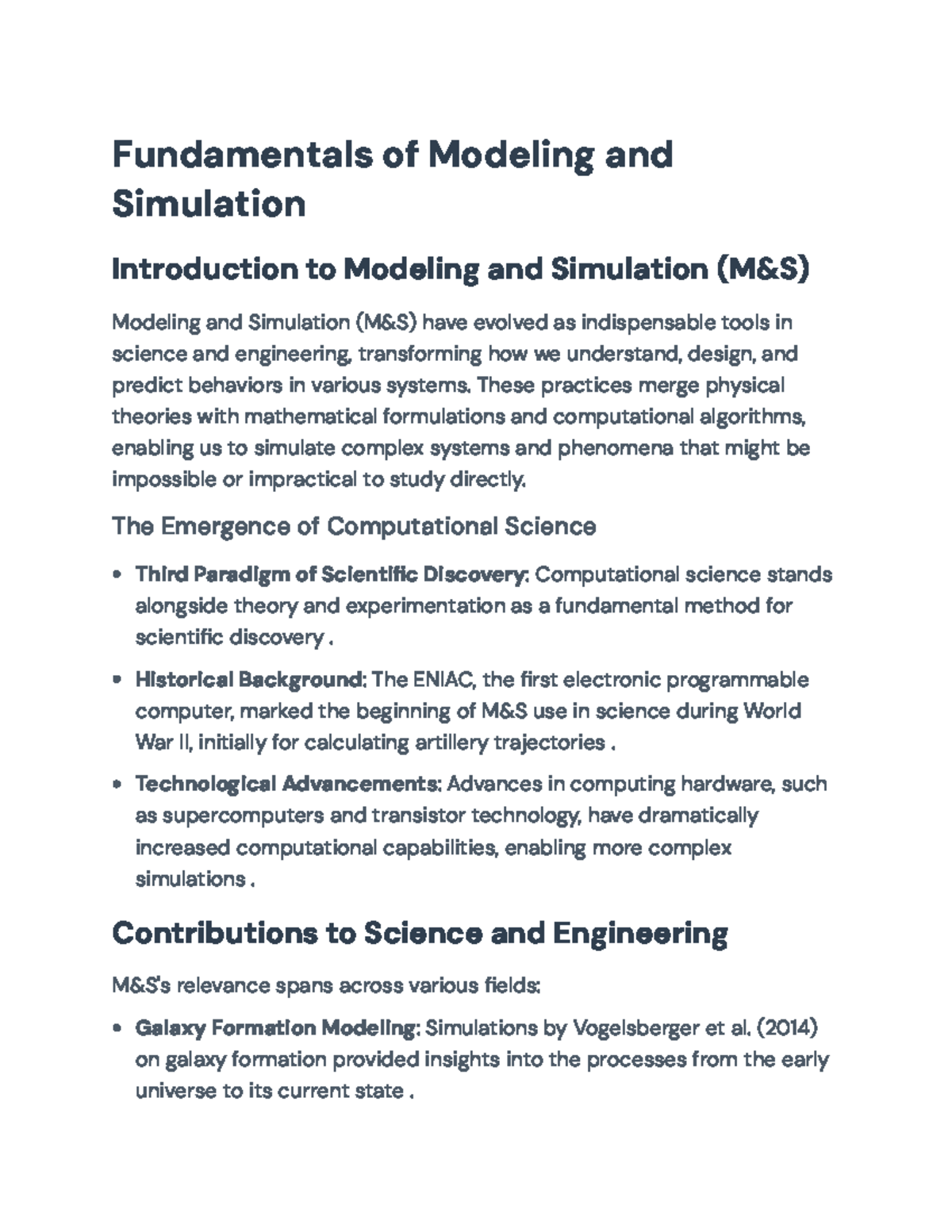 Modeling and Simulation in Science: Techniques & Applications Overview ...