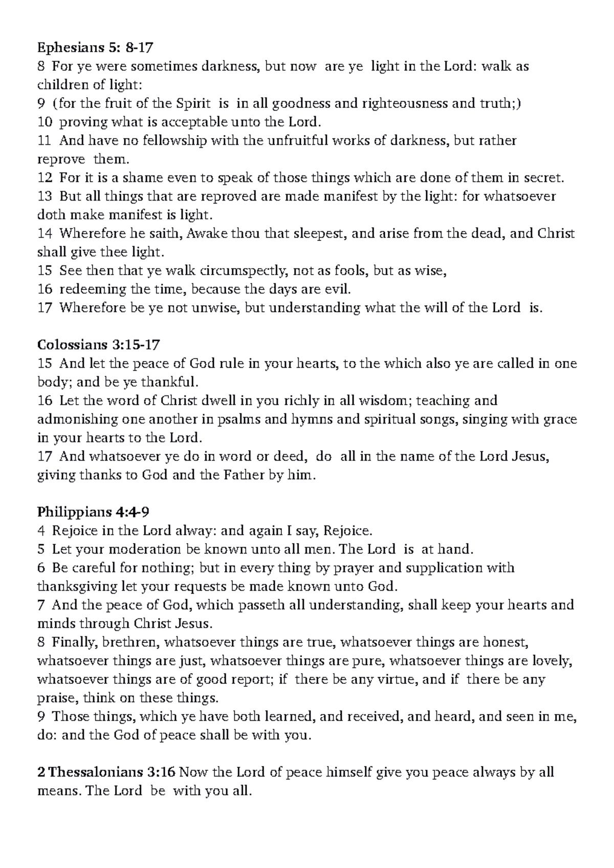 Bible Verses Study Guide - Religious Class Notes - Studocu