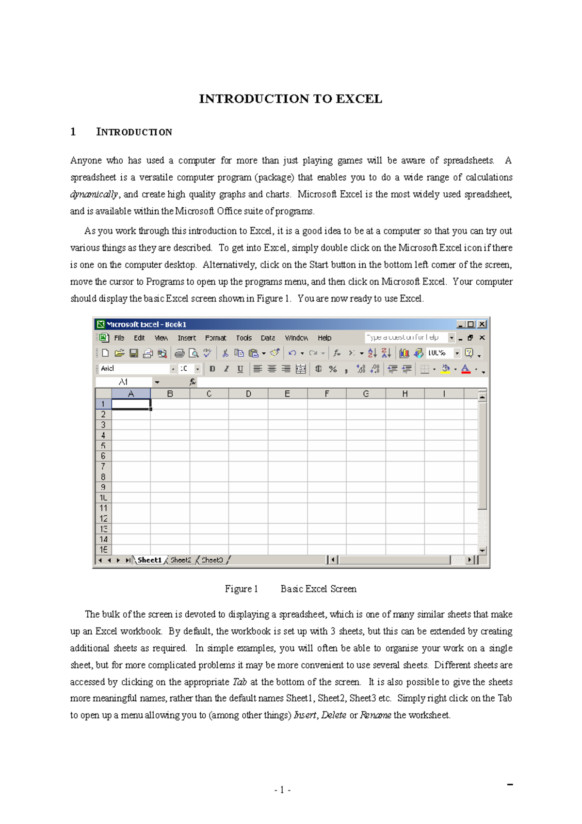 Introduction to Excel: A Comprehensive Guide for Beginners - Studocu