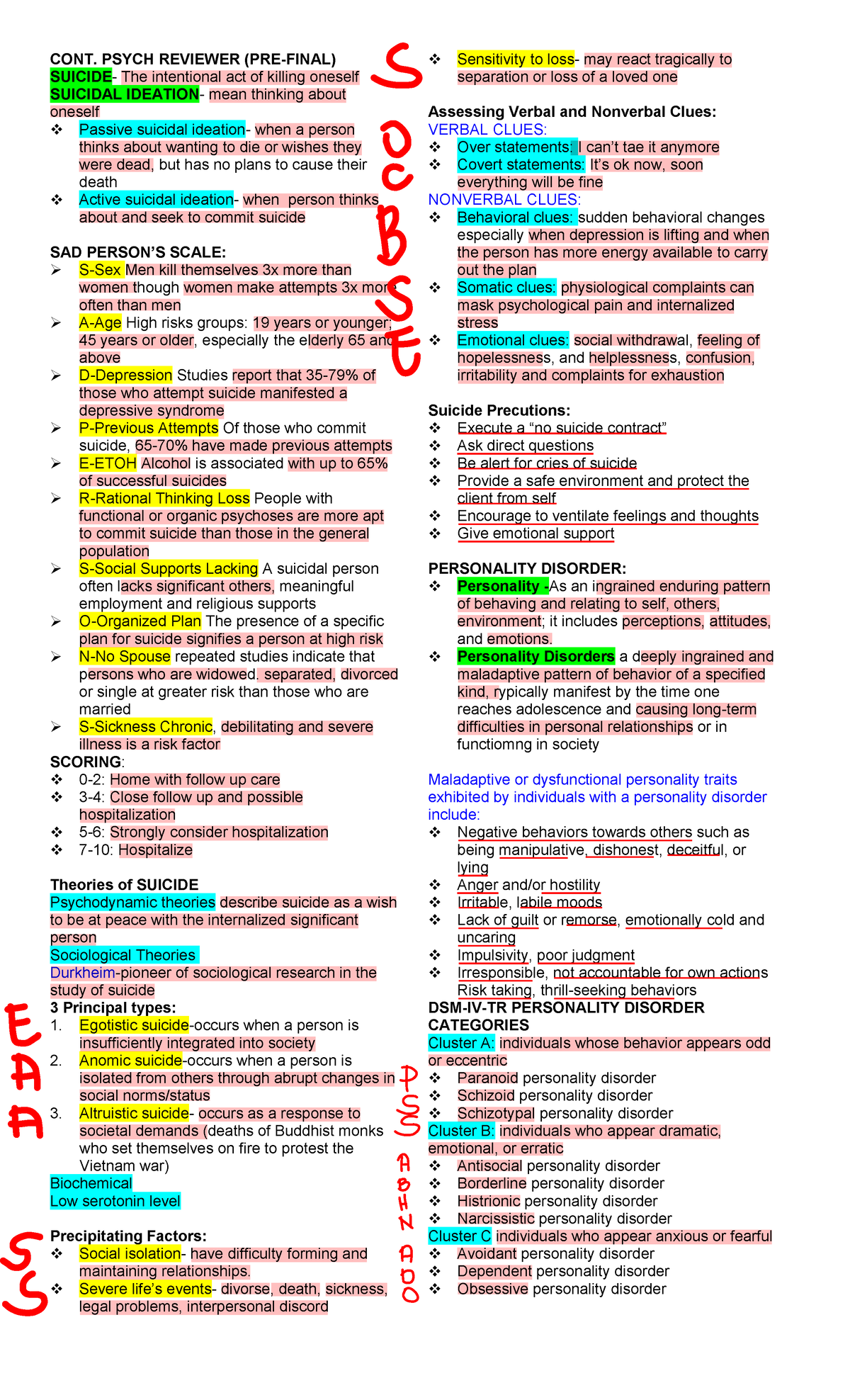 PSYCH 101: Comprehensive Review on Suicide and Personality Disorders ...