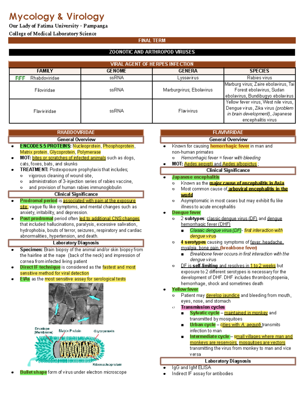 Mycology & Virology - Finals Review Notes - MCLS 101 - Studocu