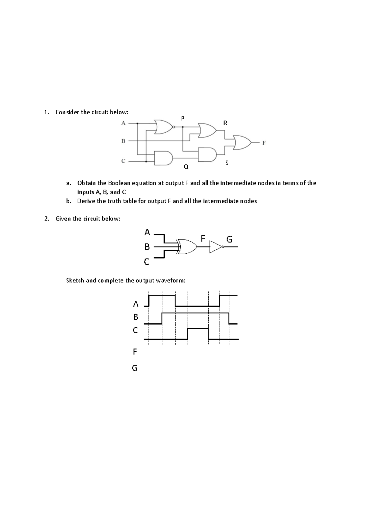 SKEE1233 Digital Electronic Systems Exercise 1 Solutions - Studocu
