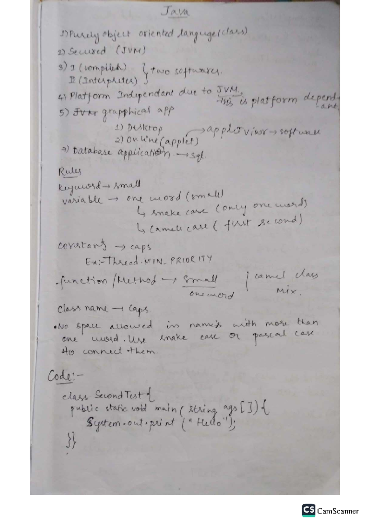 Java Notes (TL): Comprehensive Guide to Object-Oriented Programming ...