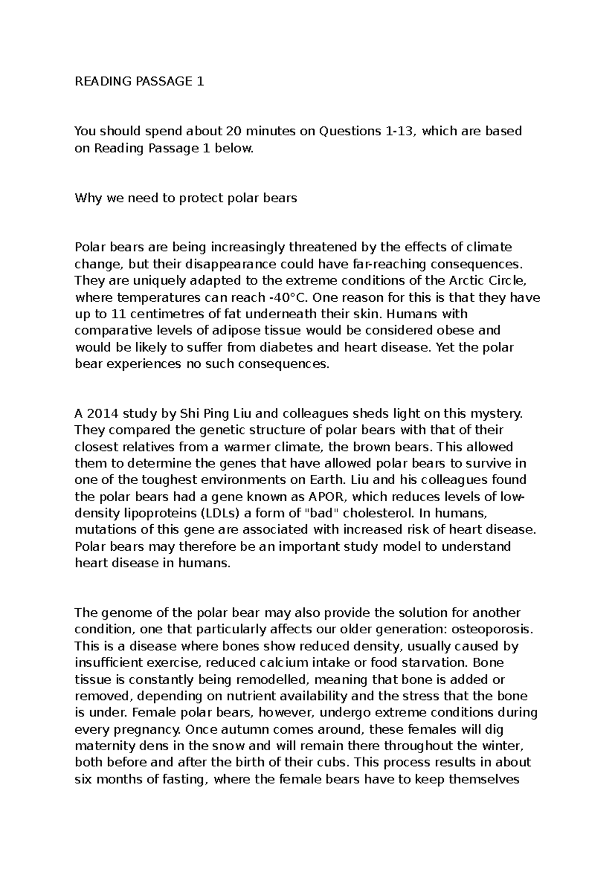 Reading test week 9 - Ielts test - READING PASSAGE 1 You should spend ...