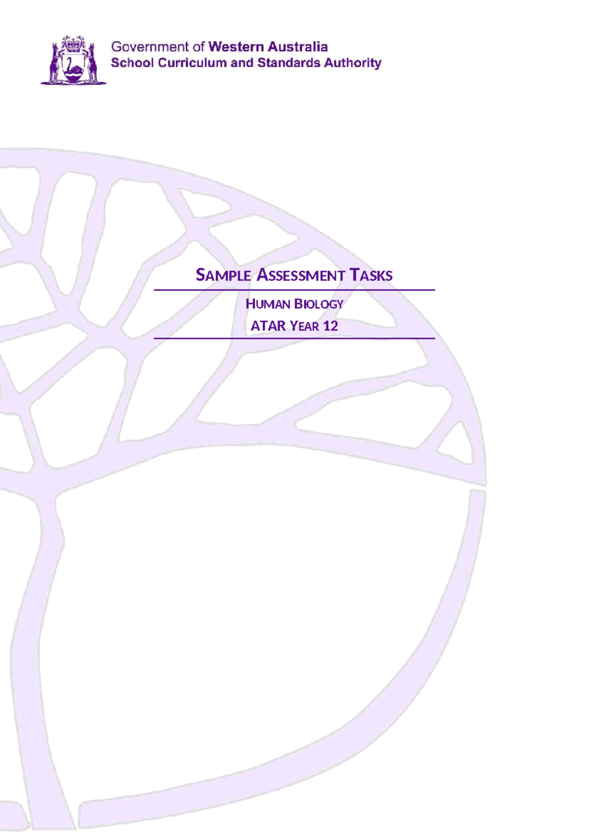 Human-Biology-ATAR-Y12-sample-assessment-tasks-WACE - SAMPLE ASSESSMENT ...