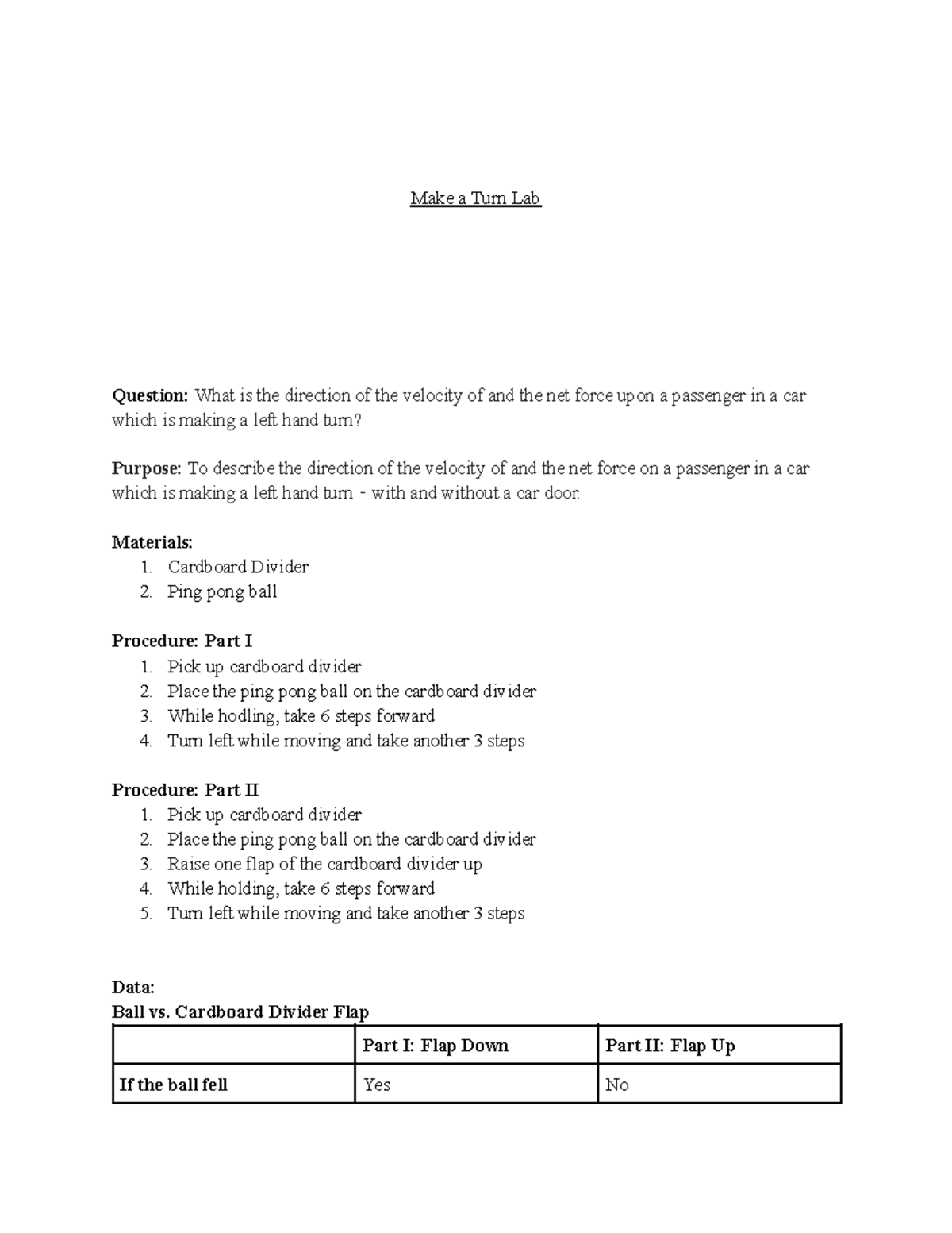 Creative Writing Lab - Direction of Velocity & Net Force Analysis - Studocu