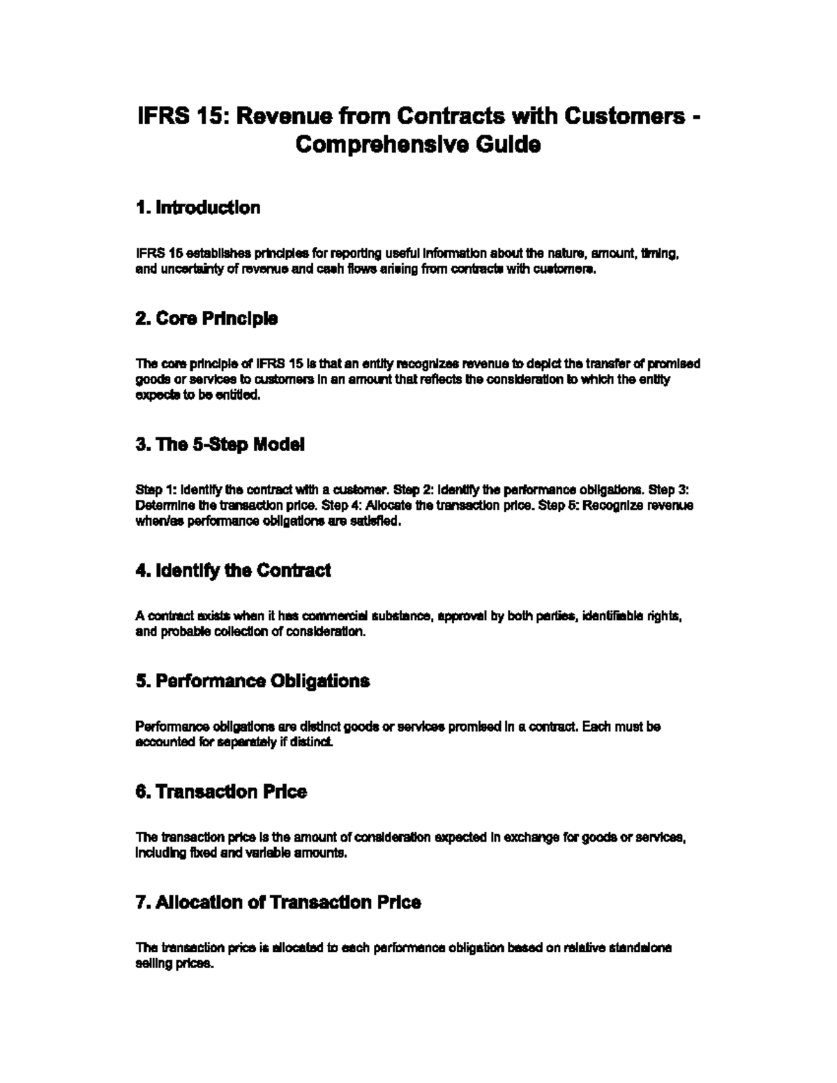 IFRS 15: Comprehensive Guide to Revenue Recognition Principles - Studocu