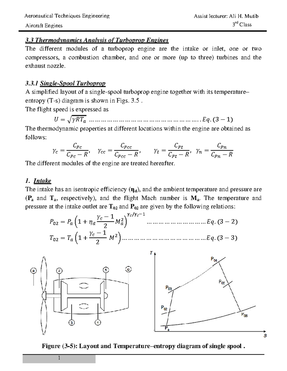 Thermodynamics Analysis of Turboprop Engines - Aircraft Engines (3rd ...
