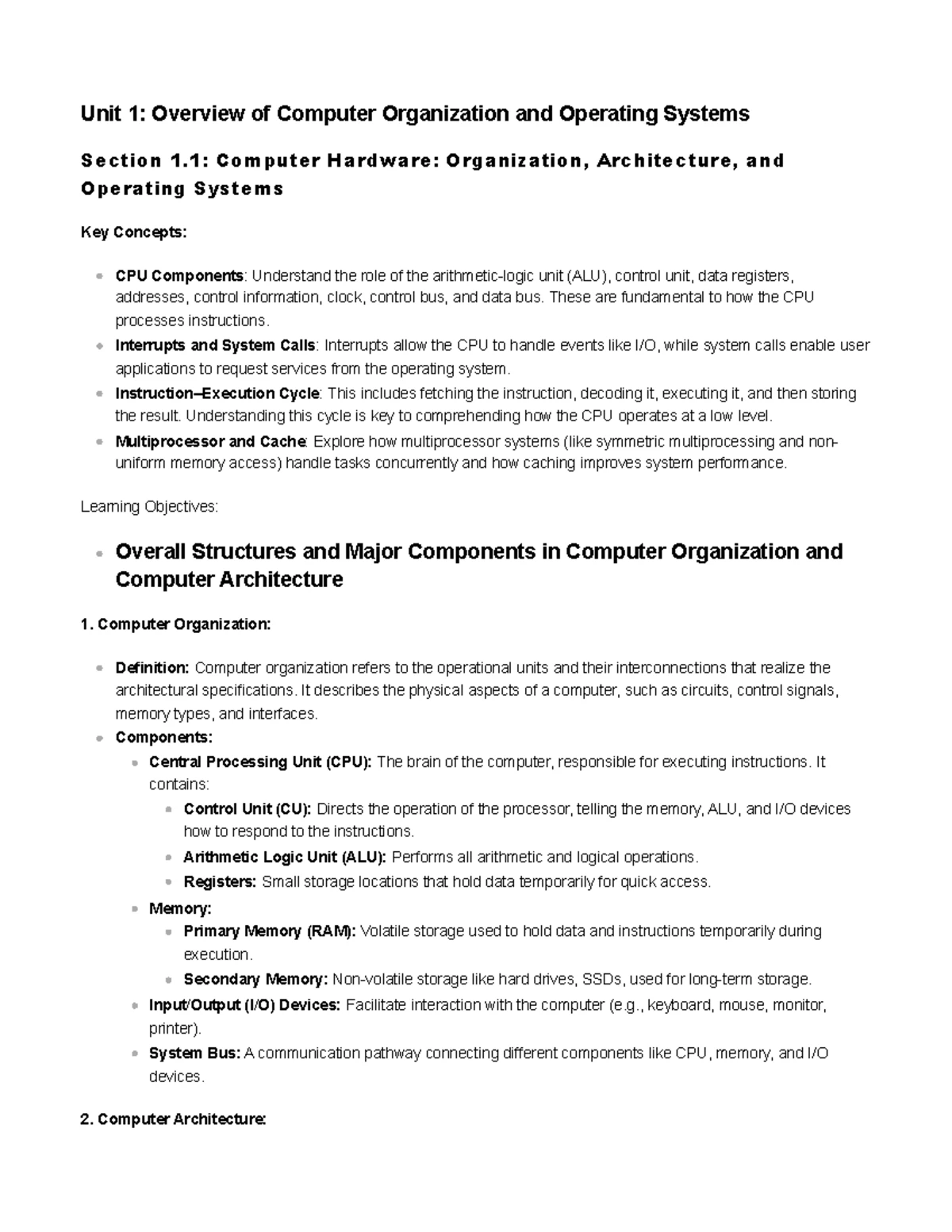 Comp 314 - Summary of Operating Systems Concepts and Containerization ...
