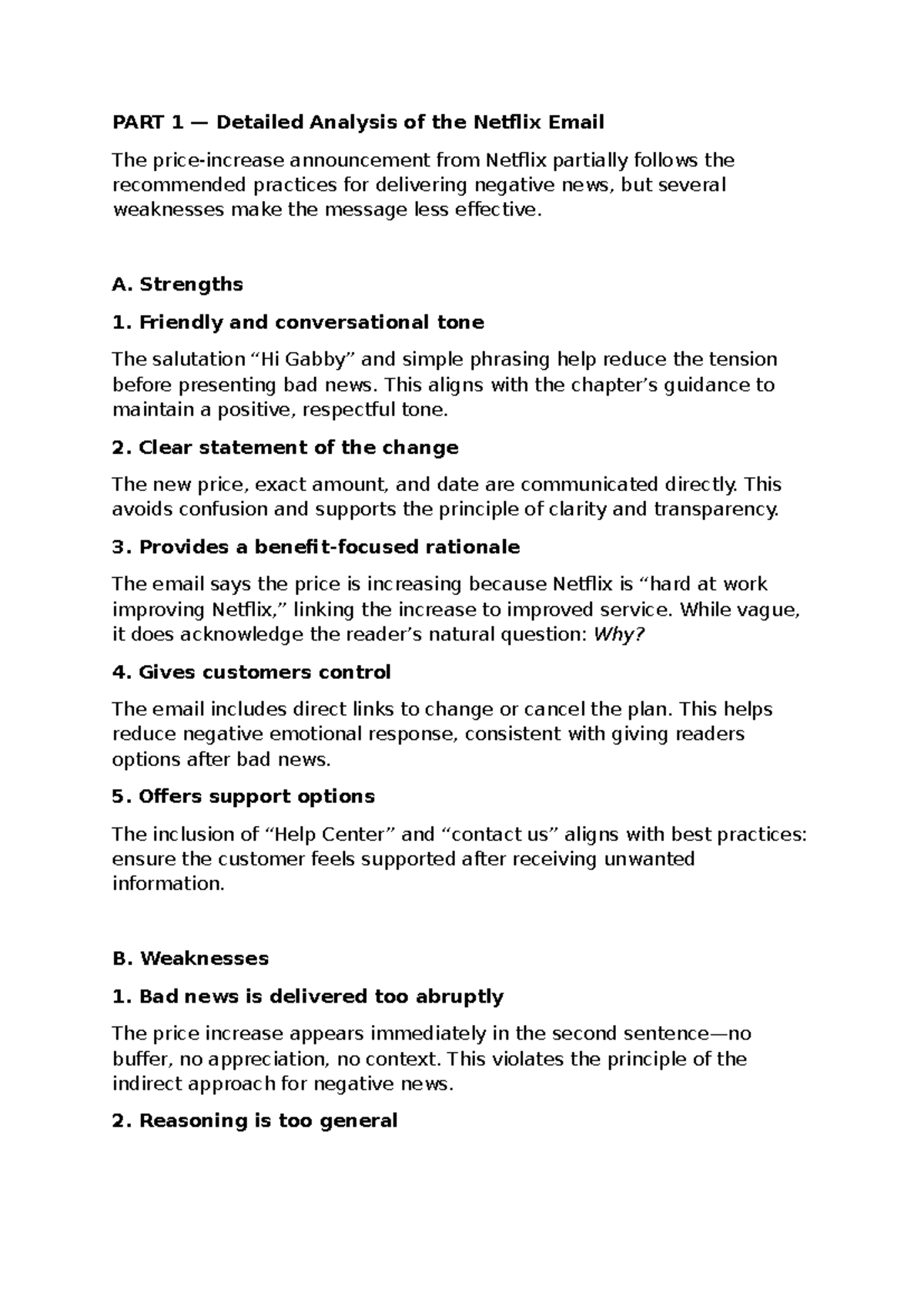 Netflix Email Analysis & Revision: Effective Communication Strategies ...