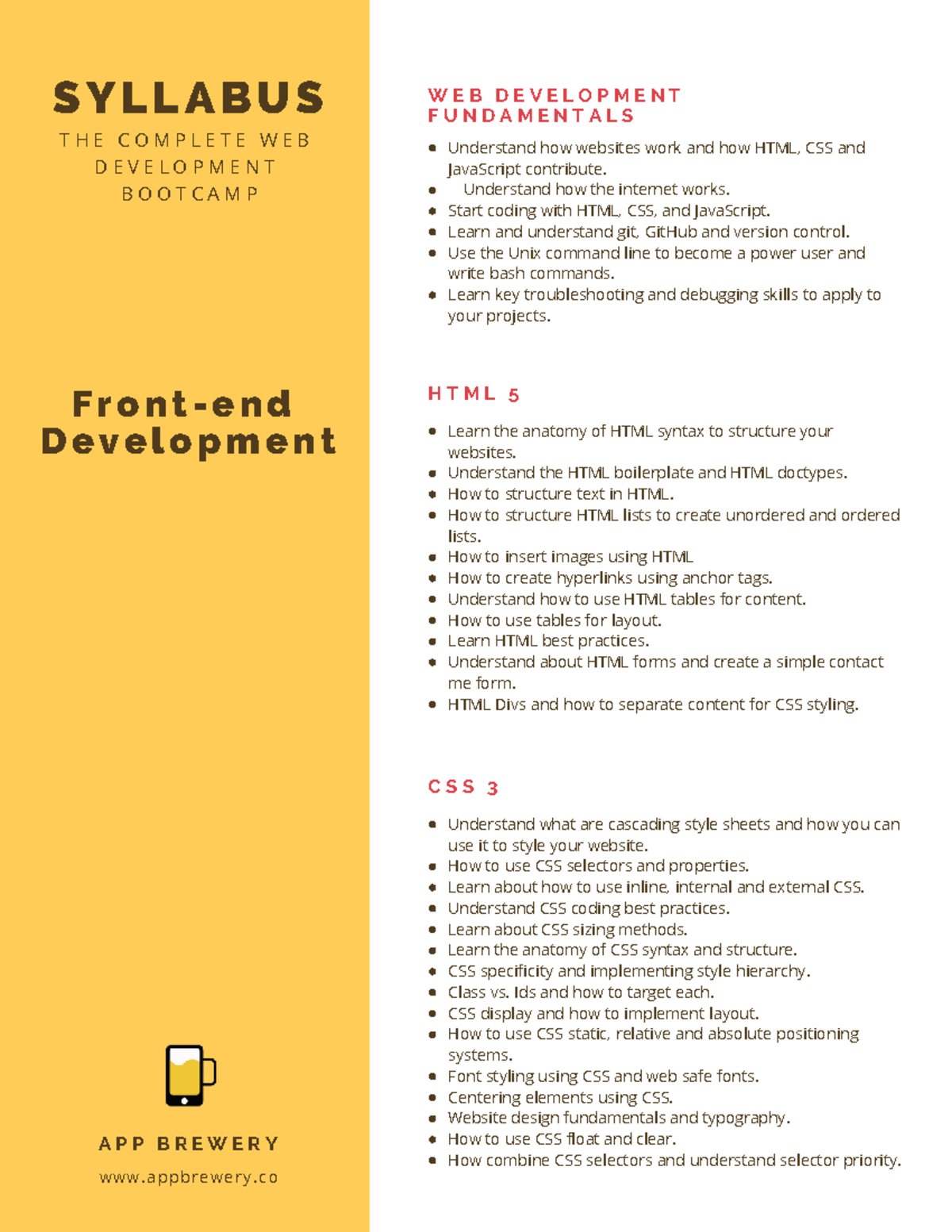 2.1 Web Dev Syllabus - S Y L L A B U S T H E C O M P L E T E W E B D E ...