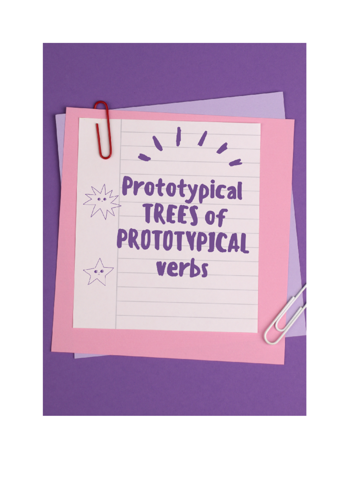 Prototypical trees of prototypical verbs - U ,11 Prototypical TREES of ...