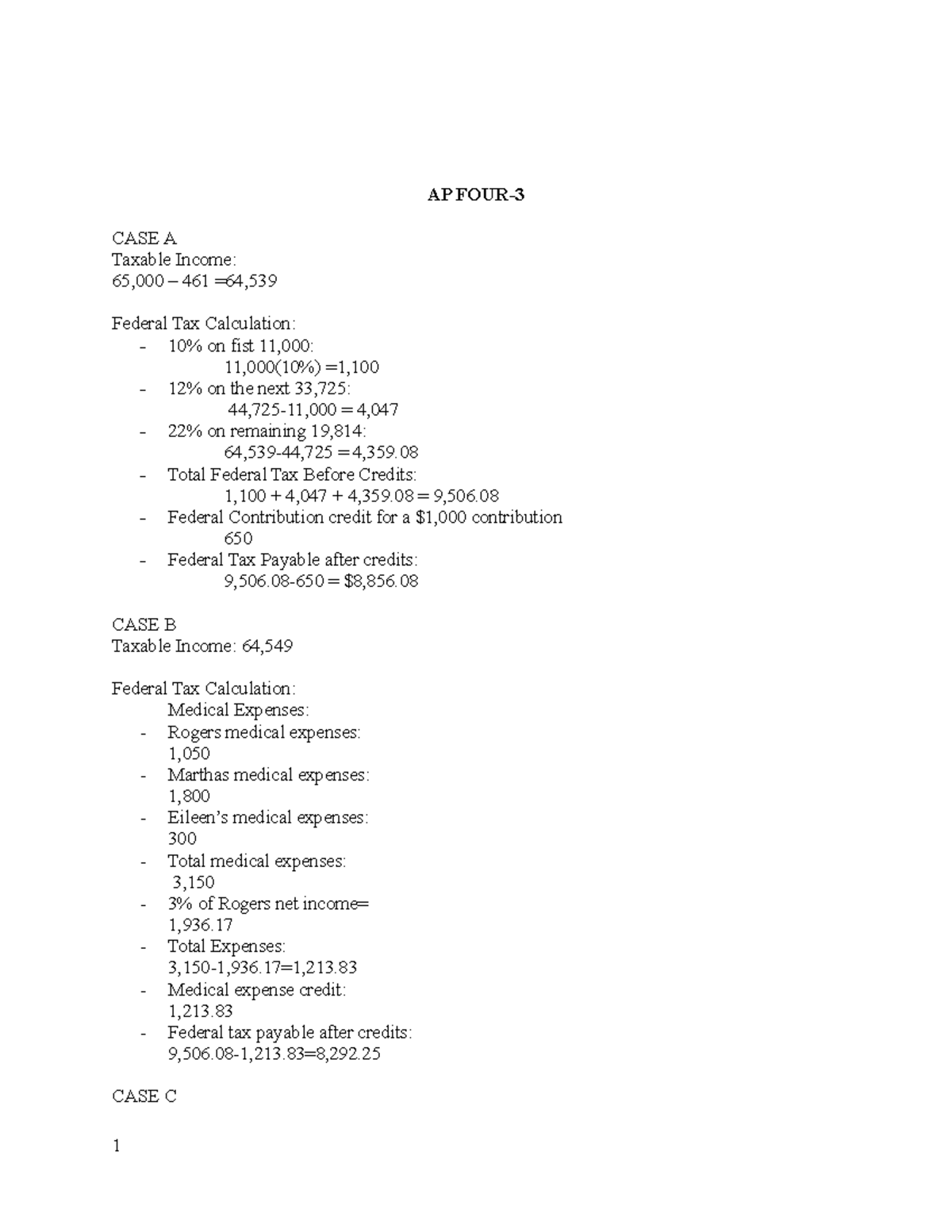 TAXX301 Assignment 2: Federal Tax Calculations and CCA Analysis - Studocu