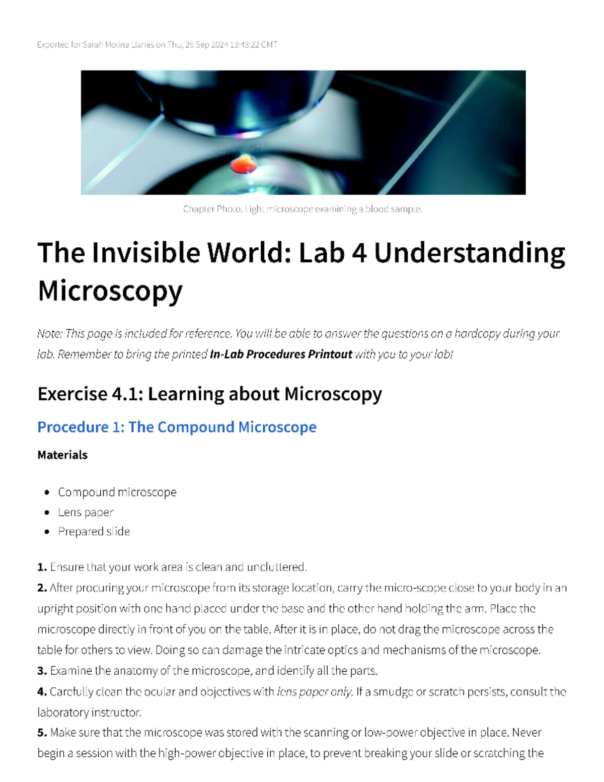4.1 lab - biol - Exported for Sarah Molina Llanes on Thu, 26 Sep 2024 ...