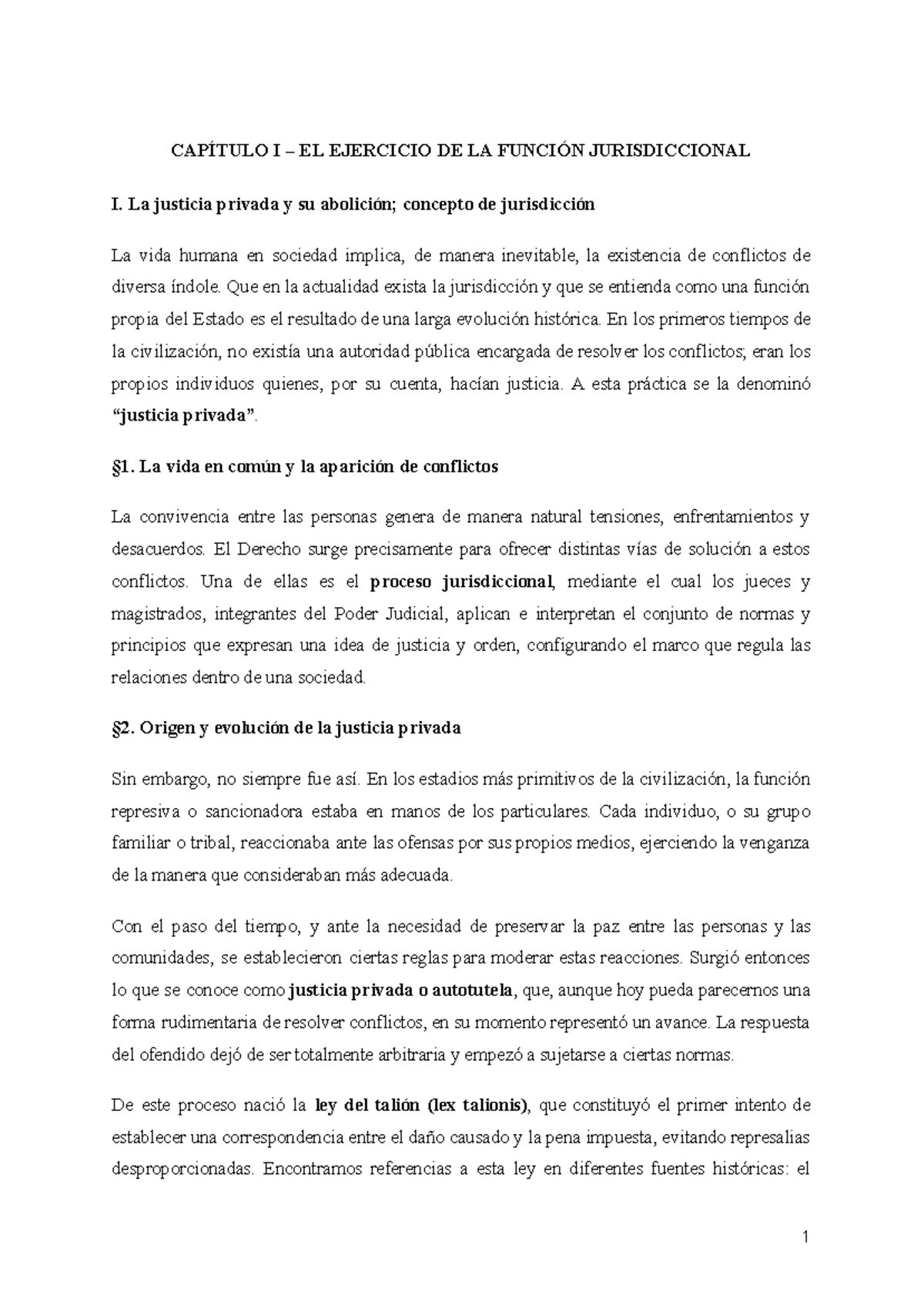 CAPÍTULO I: EL EJERCICIO DE LA FUNCIÓN JURISDICCIONAL - TEMA 1 - Studocu