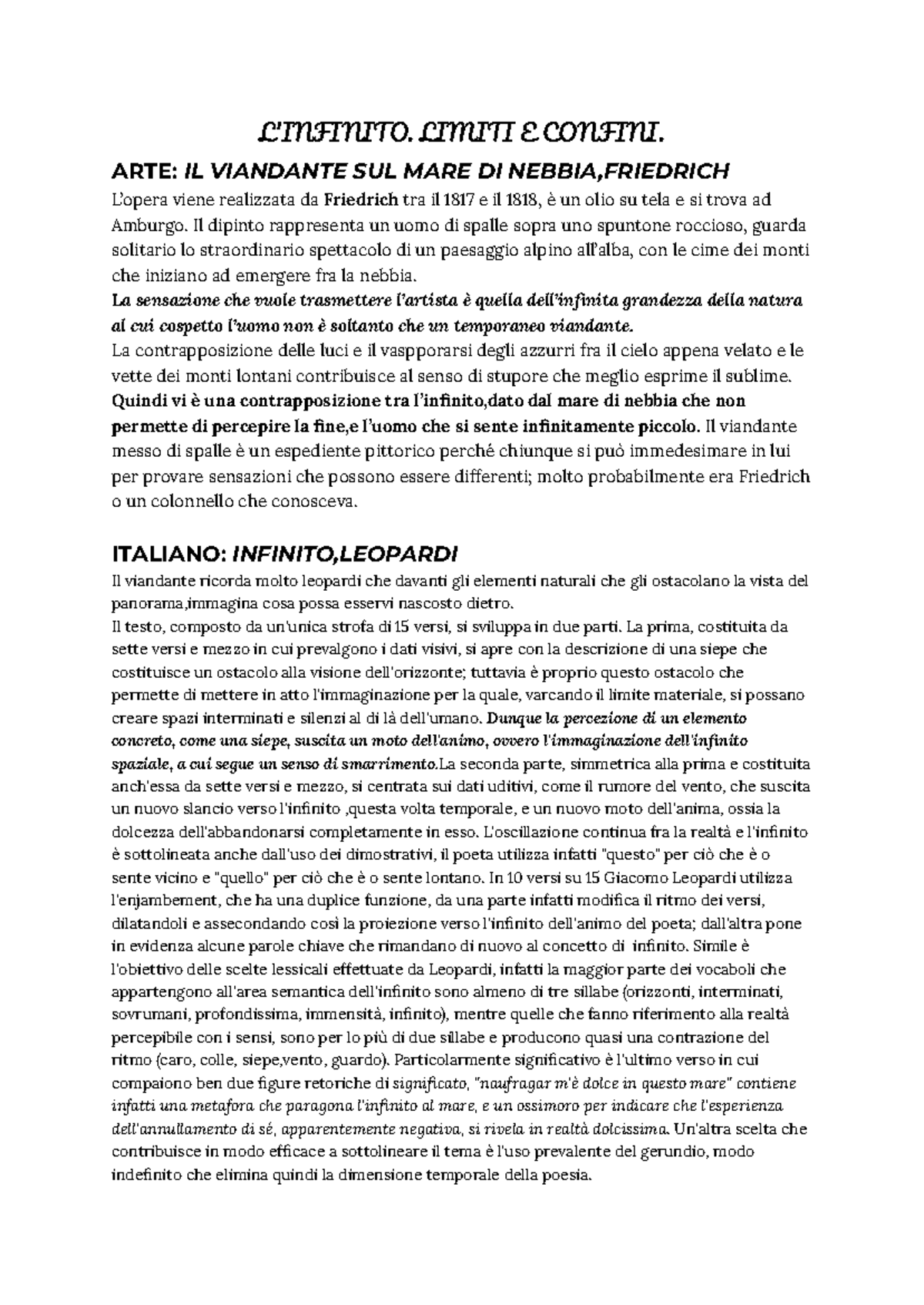 Infinito: Collegamenti Interdisciplinari tra Arte, Storia e Filosofia ...