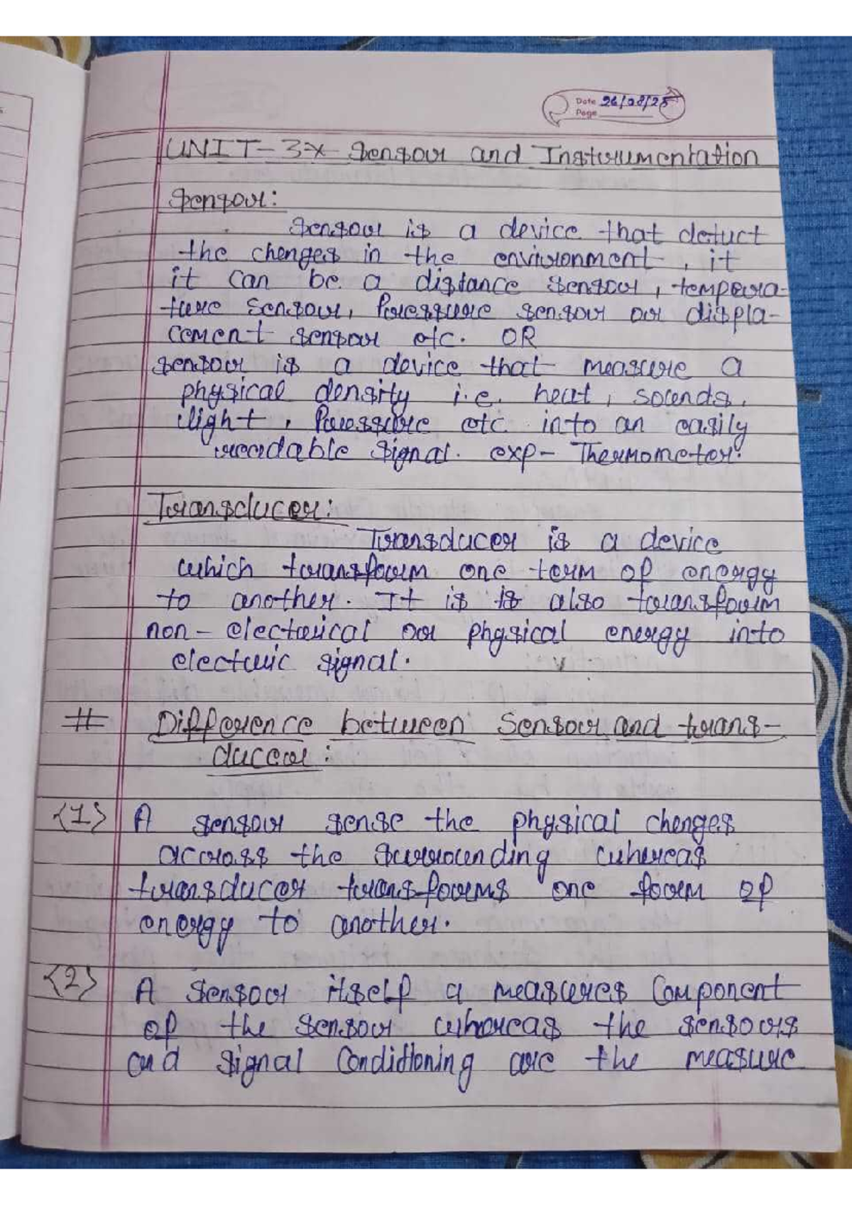 SI Class Notes Part 1: Understanding Sensor Devices and Their ...