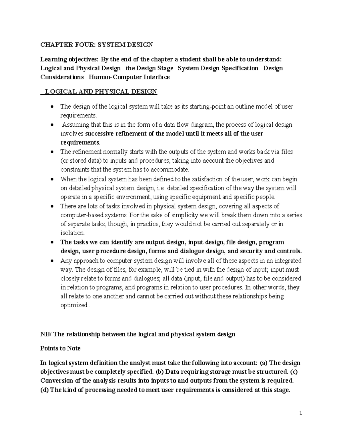 SDLC 101: Comprehensive Notes on System Design & Development - Studocu