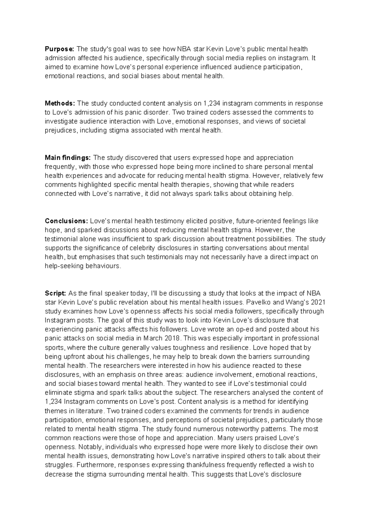 Krishans script - idk - Purpose: The study's goal was to see how NBA ...