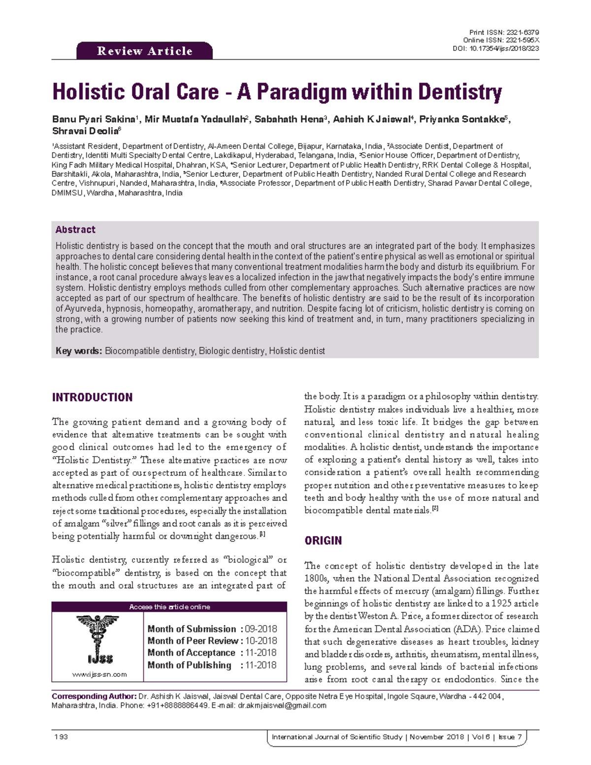 Holistic Oral Care: A Comprehensive Guide to Dentistry Approaches - Studocu