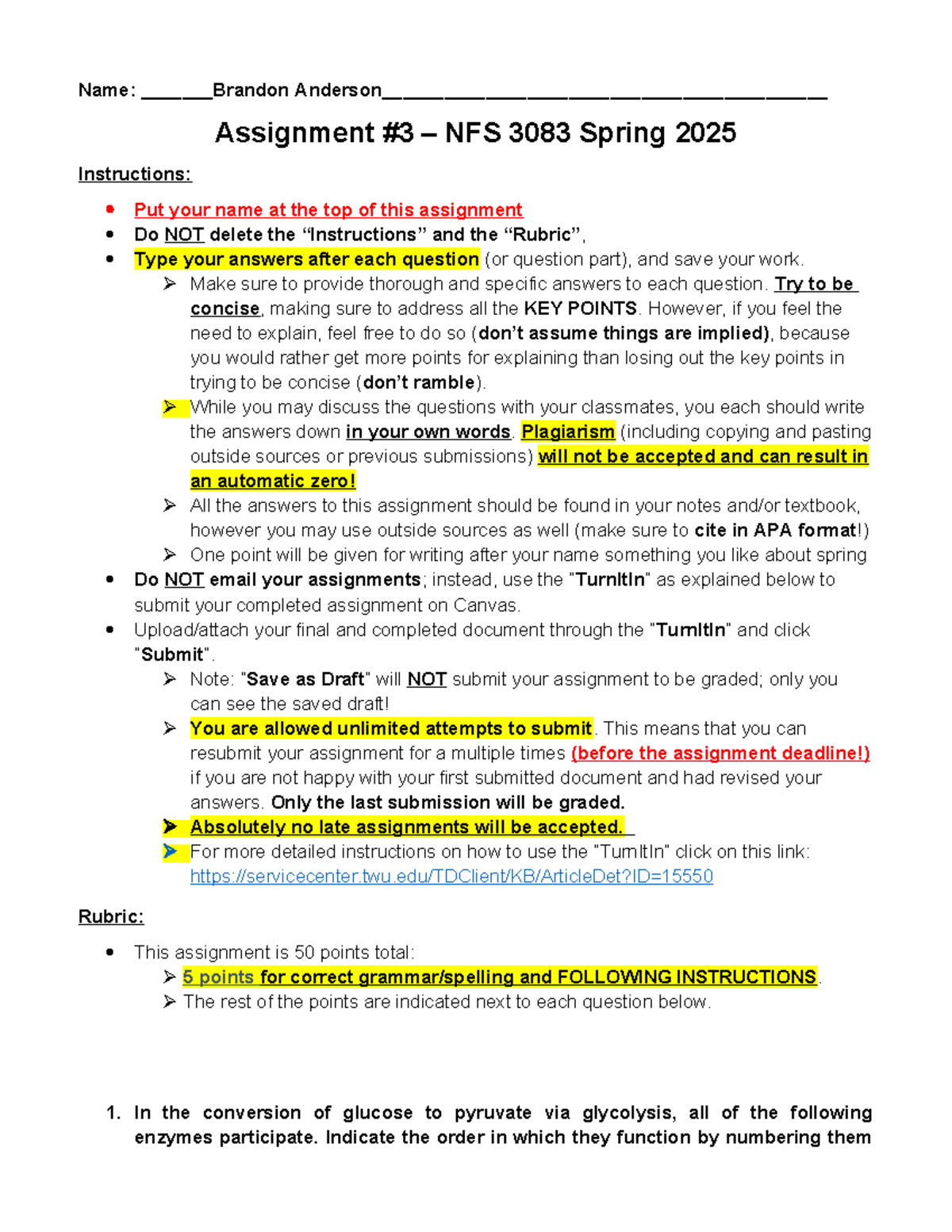 NFS 3083 Assignment #3 - Spring 2025 Instructions and Key Concepts ...