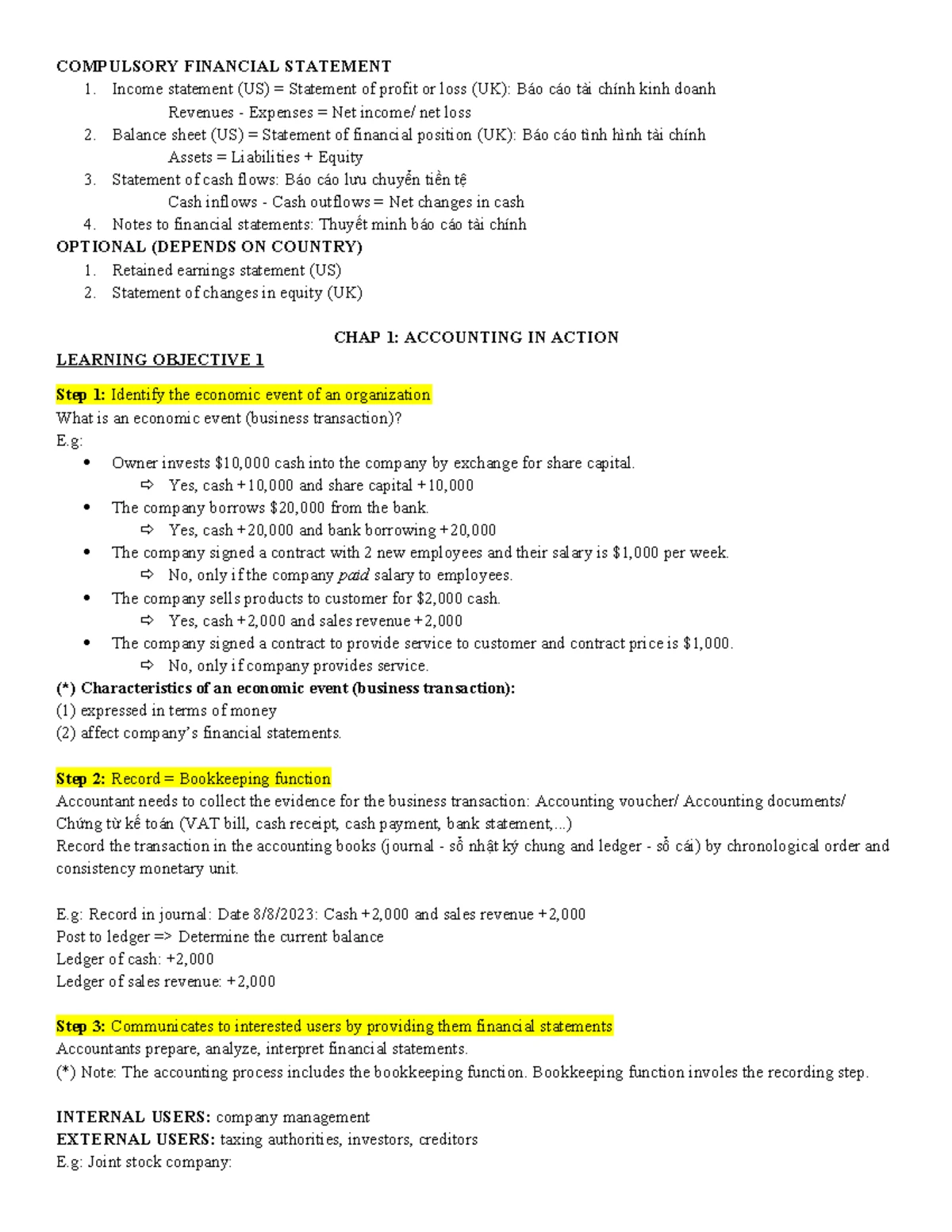 Chapter 3: Accrual Basis Accounting & Adjusting Entries (C0R) - Studocu